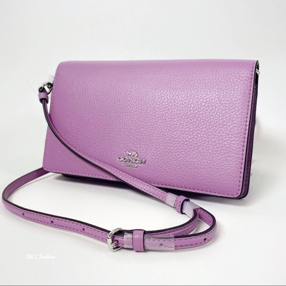 COACH HANDBAG ANNA LETTER FOLDOVER CROSSBODY CLUTCH BAG - Picture 2 of 14